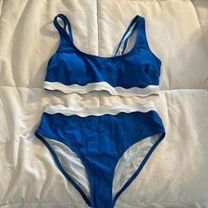 NWT, Cupshe Scoop Bralette Bikini Top and High Waisted Bikini Bottoms